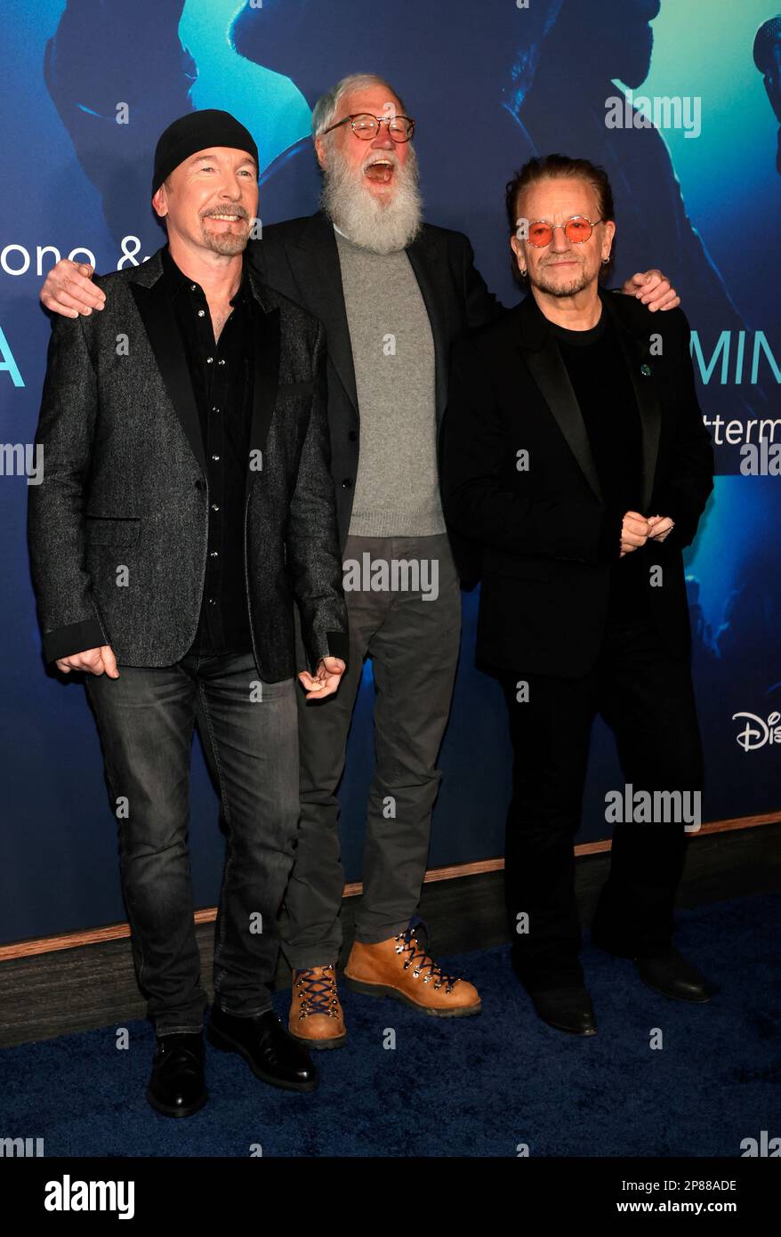 Los Angeles, United States. 08th Mar, 2023. The Edge, David Letterman