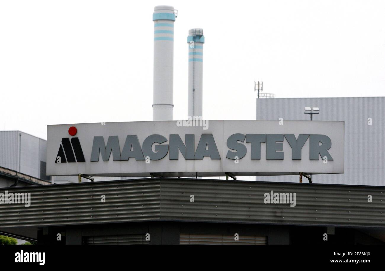 ARCHIV - Die Magna Steyr Fabrik in Graz, Oesterreich, am 23. April 2009.  Der angeschlagene Autobauer Opel hat seit dem Jahr 2003 nur Verluste  gemacht. Die Verluste der Adam Opel GmbH aus