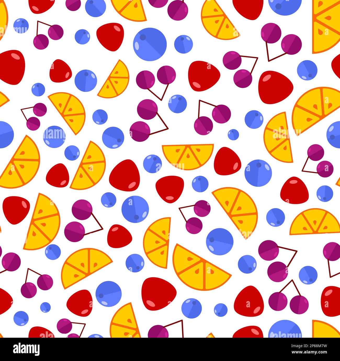 Fruit for cocktail mix pattern seamless. Vector background Stock Vector
