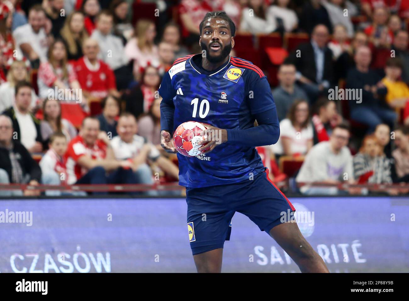 Dika Mem of France during the Men's EHF Euro 2024, Qualifiers Handball