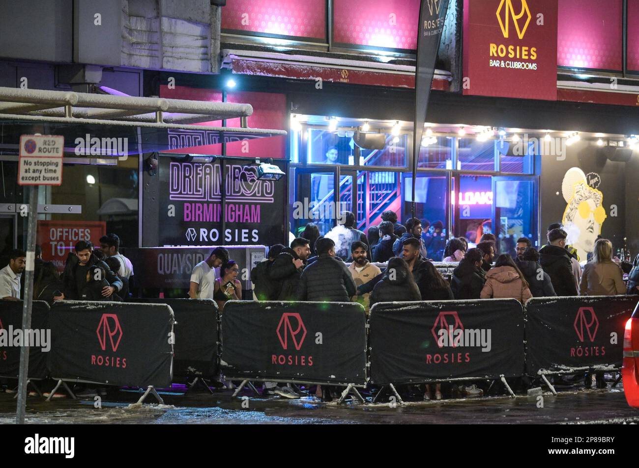 Birmingham, 9th March 2023 Revellers shrugged off the risk of