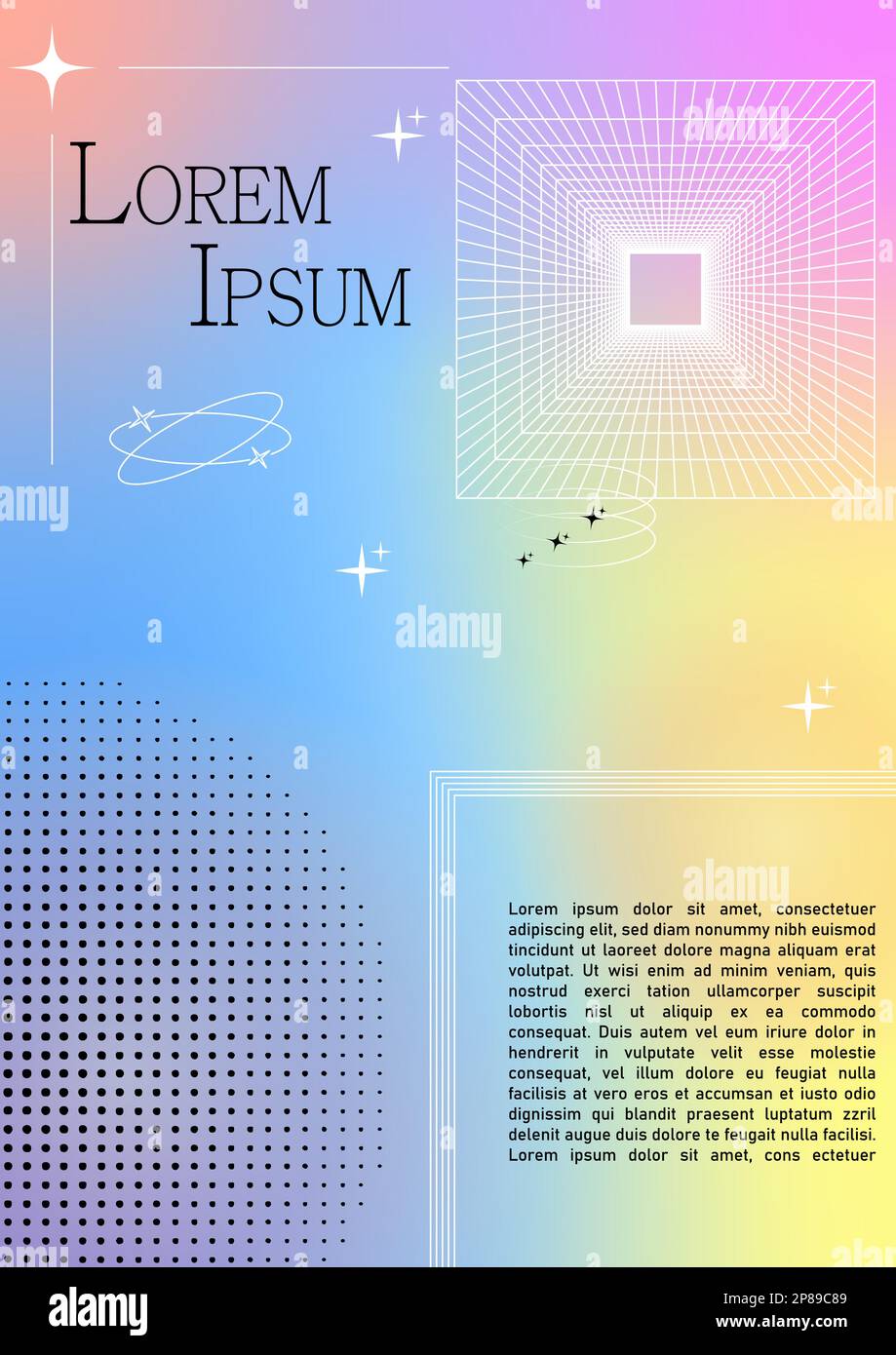 Modern blurred gradient poster in trendy 90s, 00s psychedelic style ...