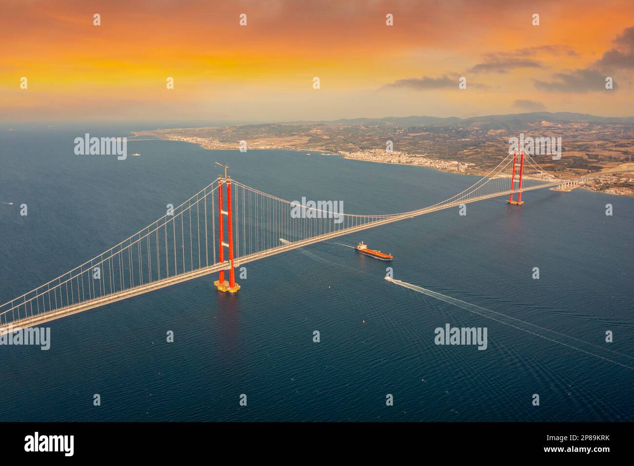 new bridge connecting two continents 1915 canakkale bridge (dardanelles