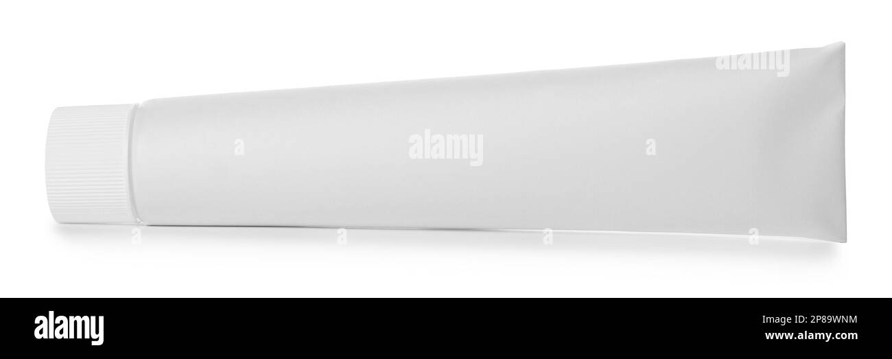 Blank tube of toothpaste isolated on white Stock Photo Alamy