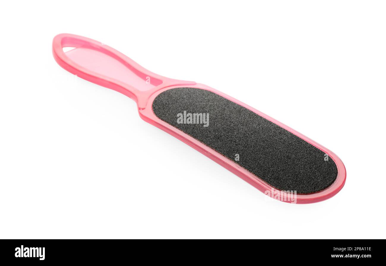 Pink foot file on white background. Pedicure tool Stock Photo Alamy