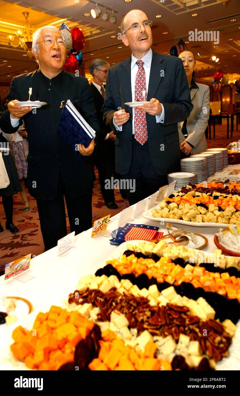 U.S. Embassy's Charge d'Affairs ad Interim James P. Zumwalt, right, and