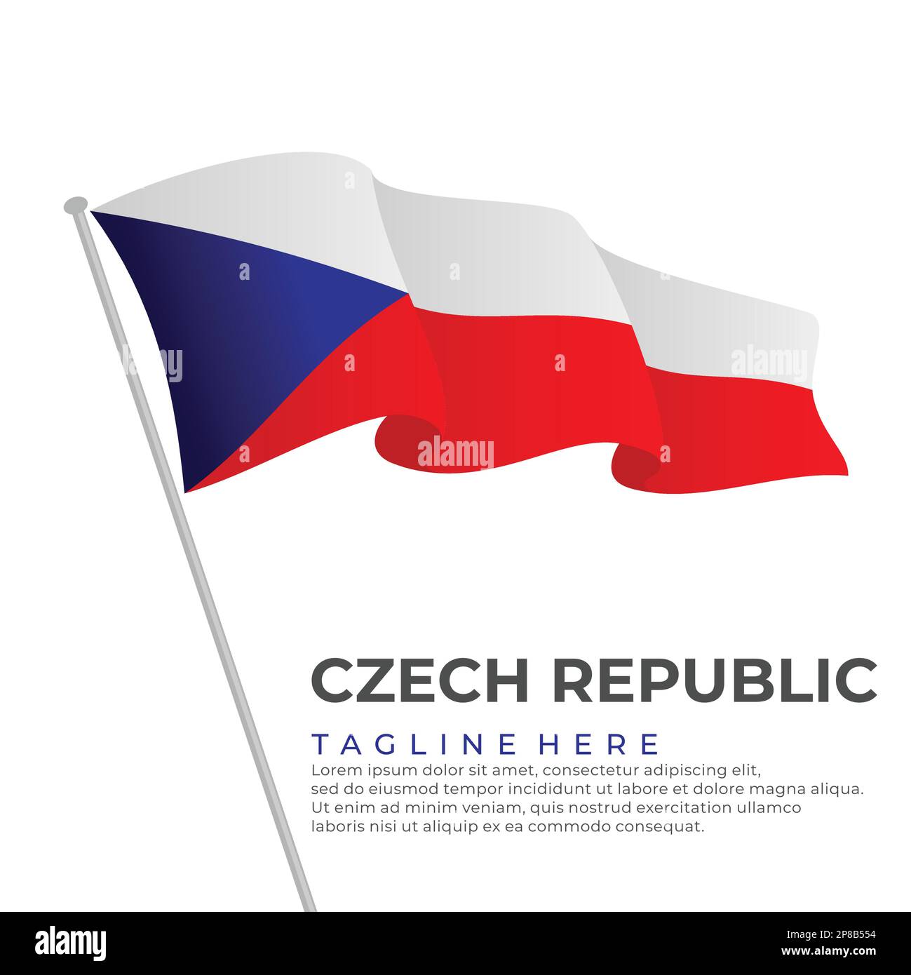 Template vector Czech Republic flag modern design. Vector illustration Stock Vector
