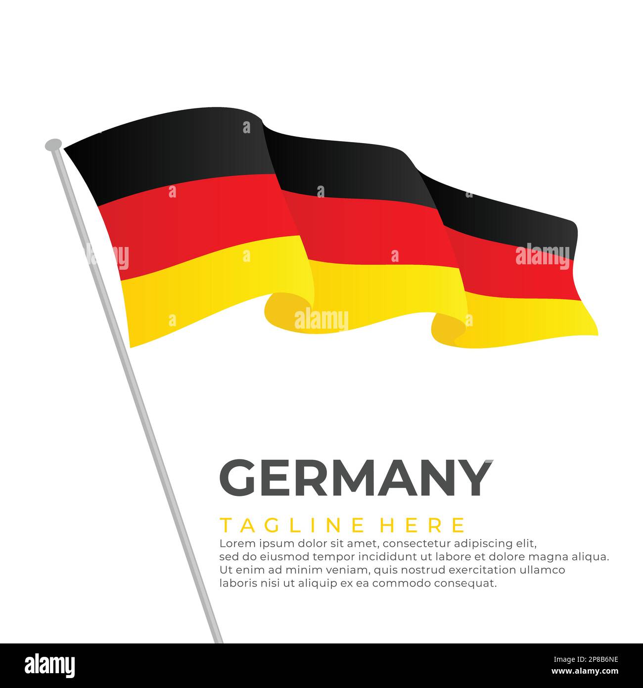 Template vector Germany flag modern design. Vector illustration Stock