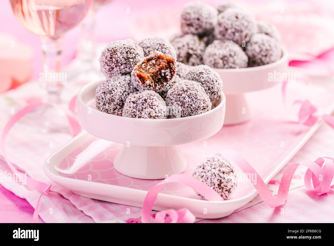 Energy protein balls with healthy ingredients, made with dates, peanut
