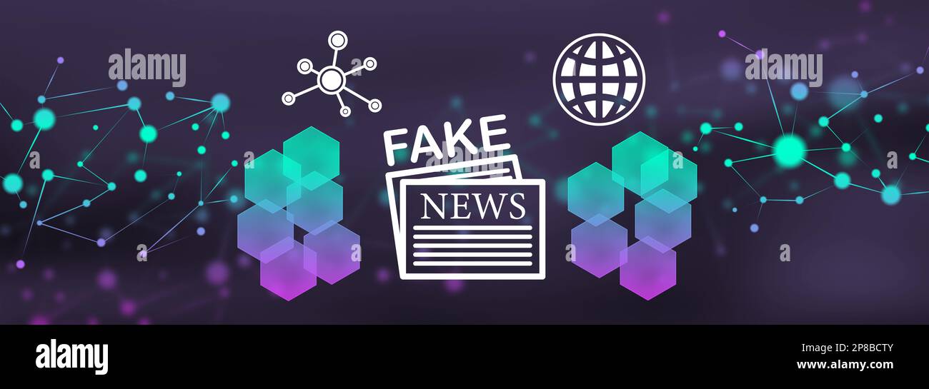 Illustration of a fake news concept Stock Photo - Alamy