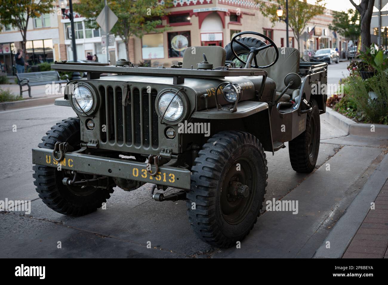 Muffler for 1941-45 Jeep MB & CJ-2A, Olive Drab, Exits Behind the Passenger Door Crown Automotive main image 0