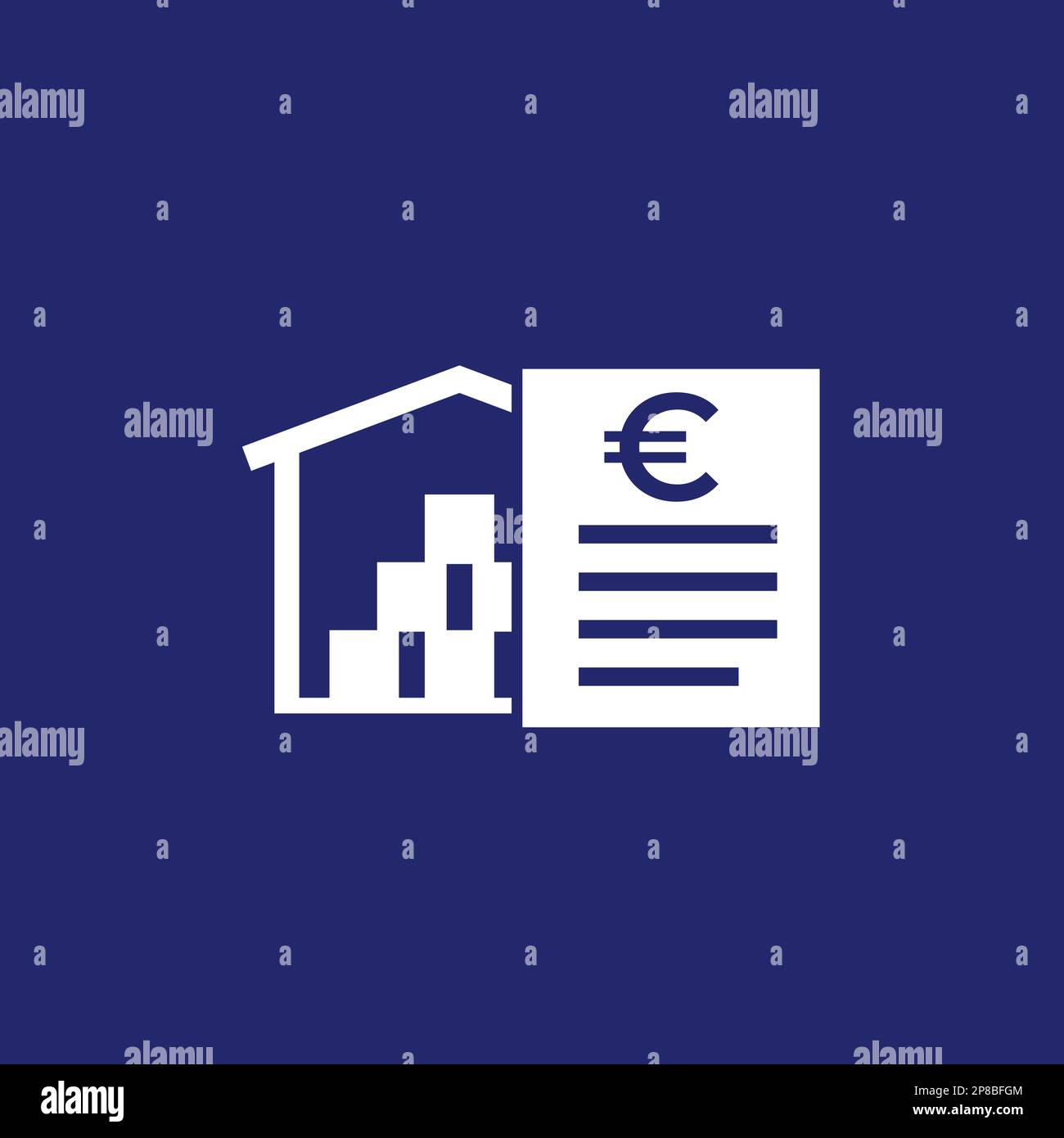 Storage costs, payments for storing inventory icon Stock Vector Image
