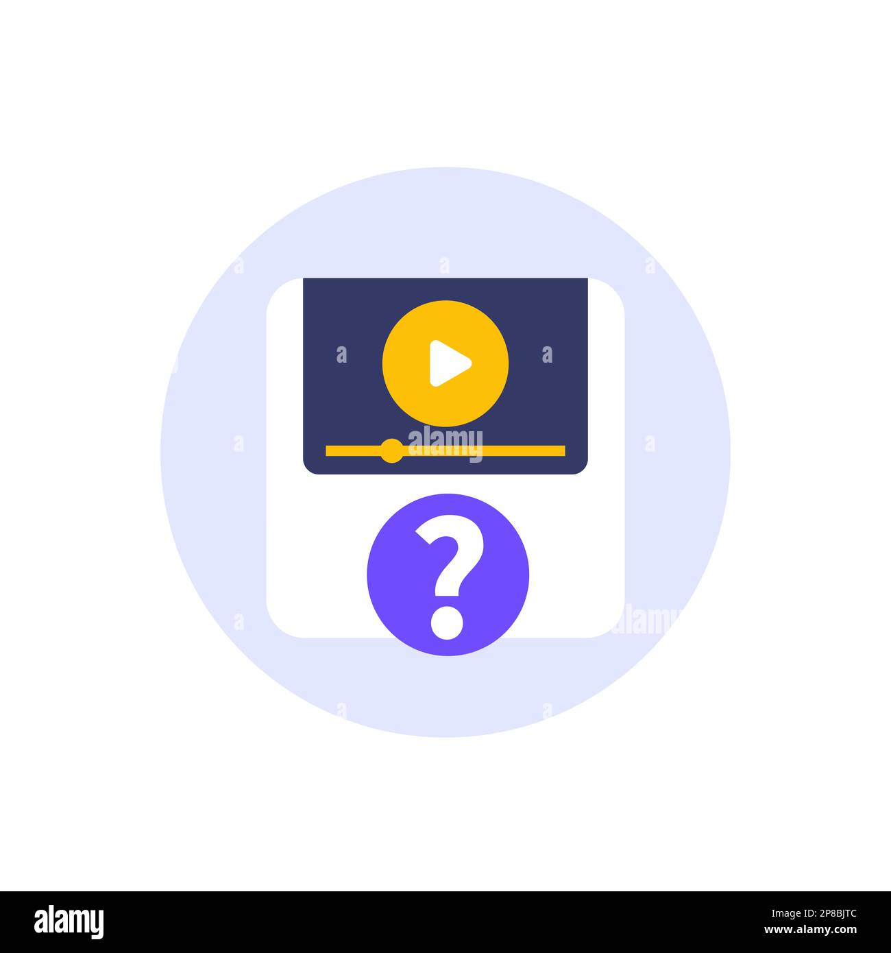 Explainer video round vector icon stock vector image art alamy