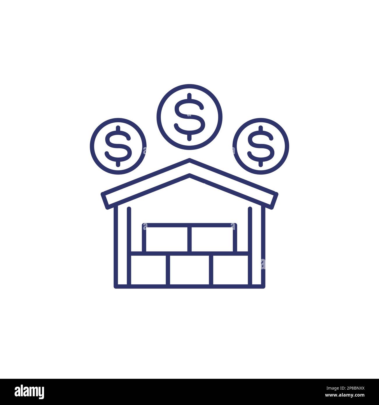 Storage costs, payments line icon Stock Vector Image & Art - Alamy