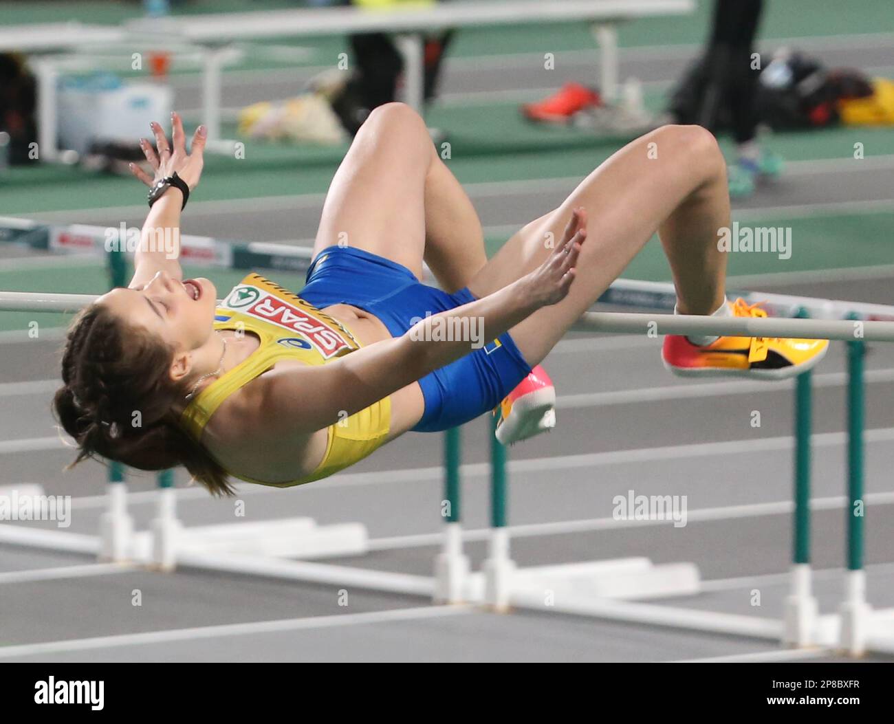 Yaroslava MAHUCHIKH of Ukraine High Jump Women Final during the European Athletics Indoor
