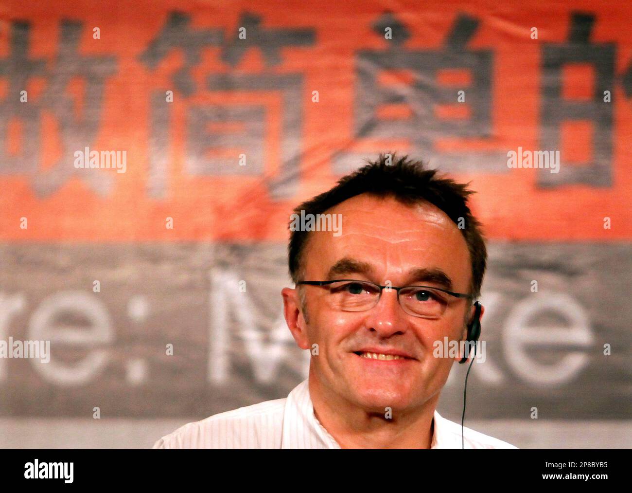 British filmmaker Danny Boyle smiles at a film lecture as part of the ...