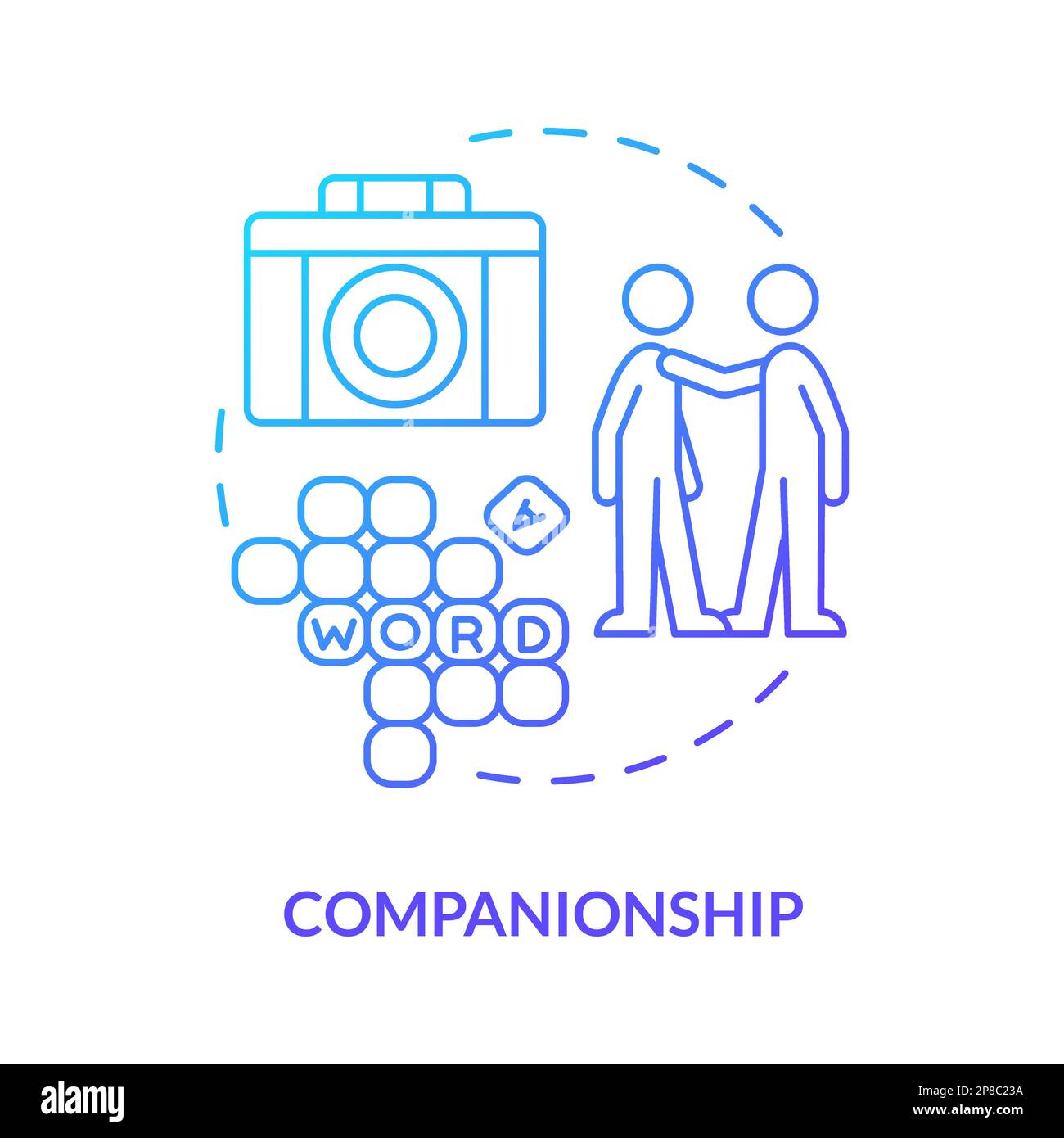 Companionship blue gradient concept icon Stock Vector Image & Art Alamy