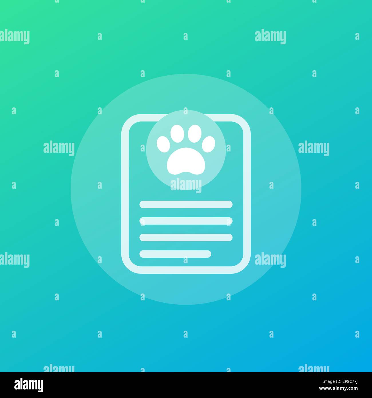 Dog, pet document icon, vector Stock Vector Image & Art - Alamy