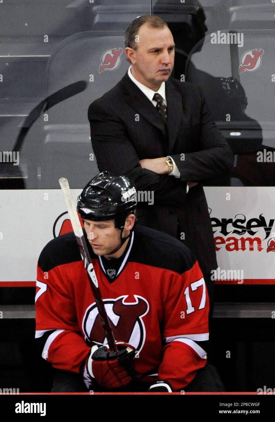 FILE - In this April 7, 2009, file photo, New Jersey Devils coach