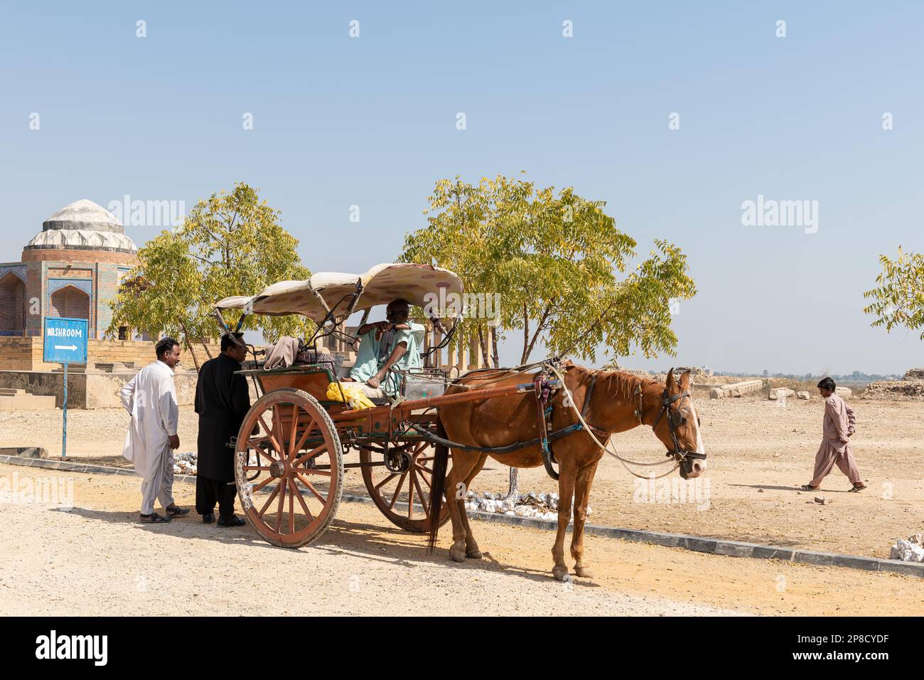 Horse Cart in Makkli Thatta for tourist Stock Photo Alamy