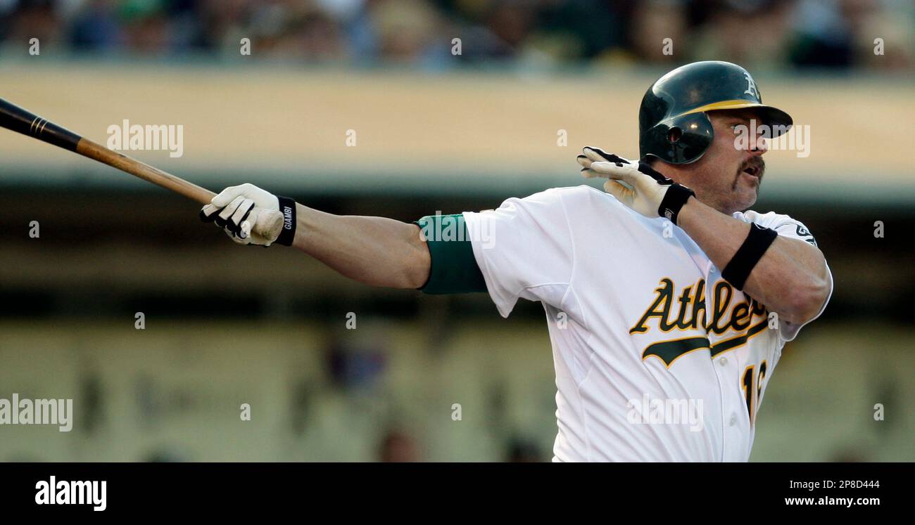 This is a 2009 photo of Jason Giambi of the Oakland Athletics baseball  team. This image reflects the Oakland Athletics active roster as of Sunday,  Feb. 22, 2009 when this image was