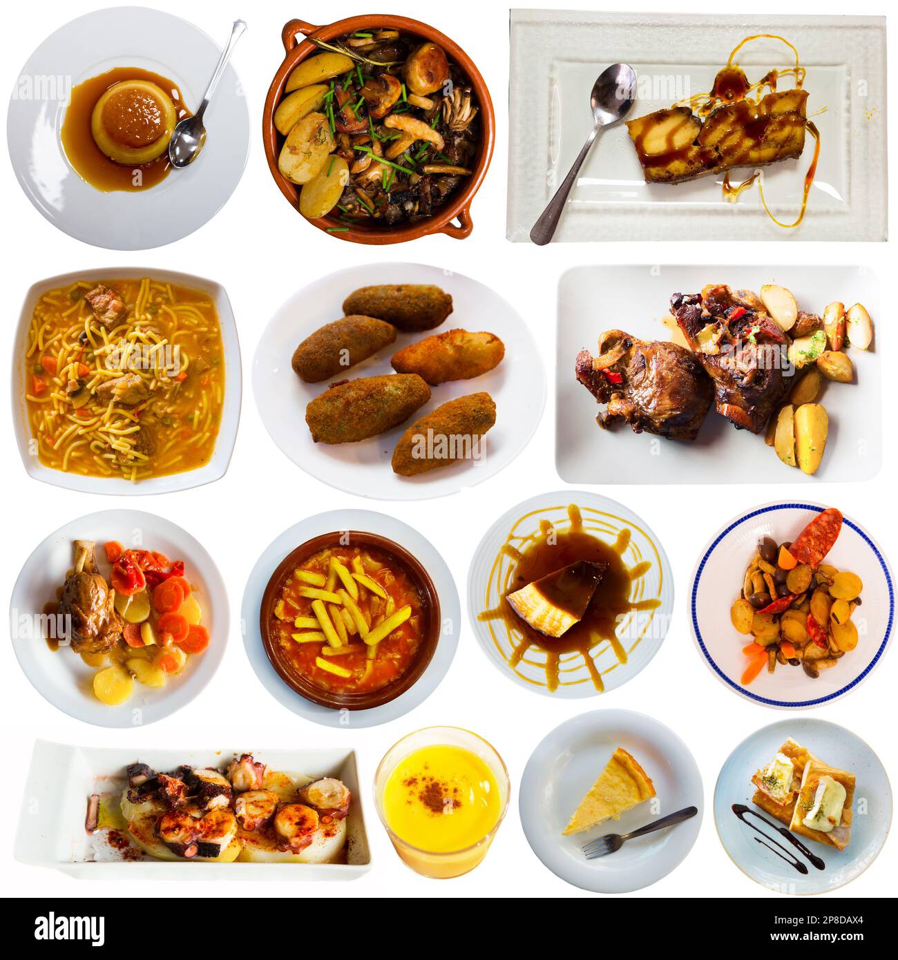 Collection of authentic dishes of Spanish cuisine Stock Photo - Alamy