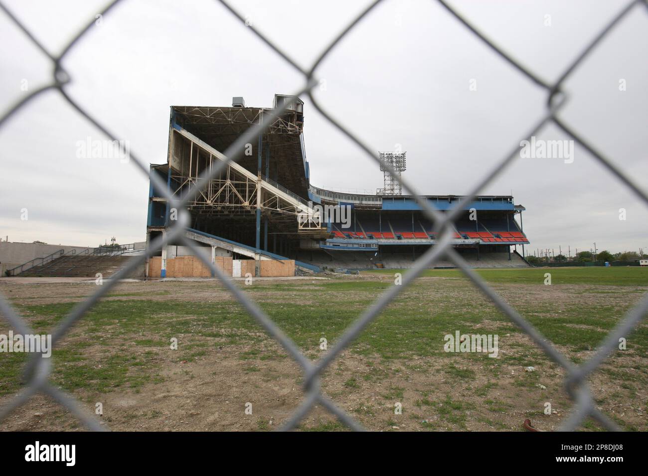 Preserved playing field on the Tiger Stadium site photo 1