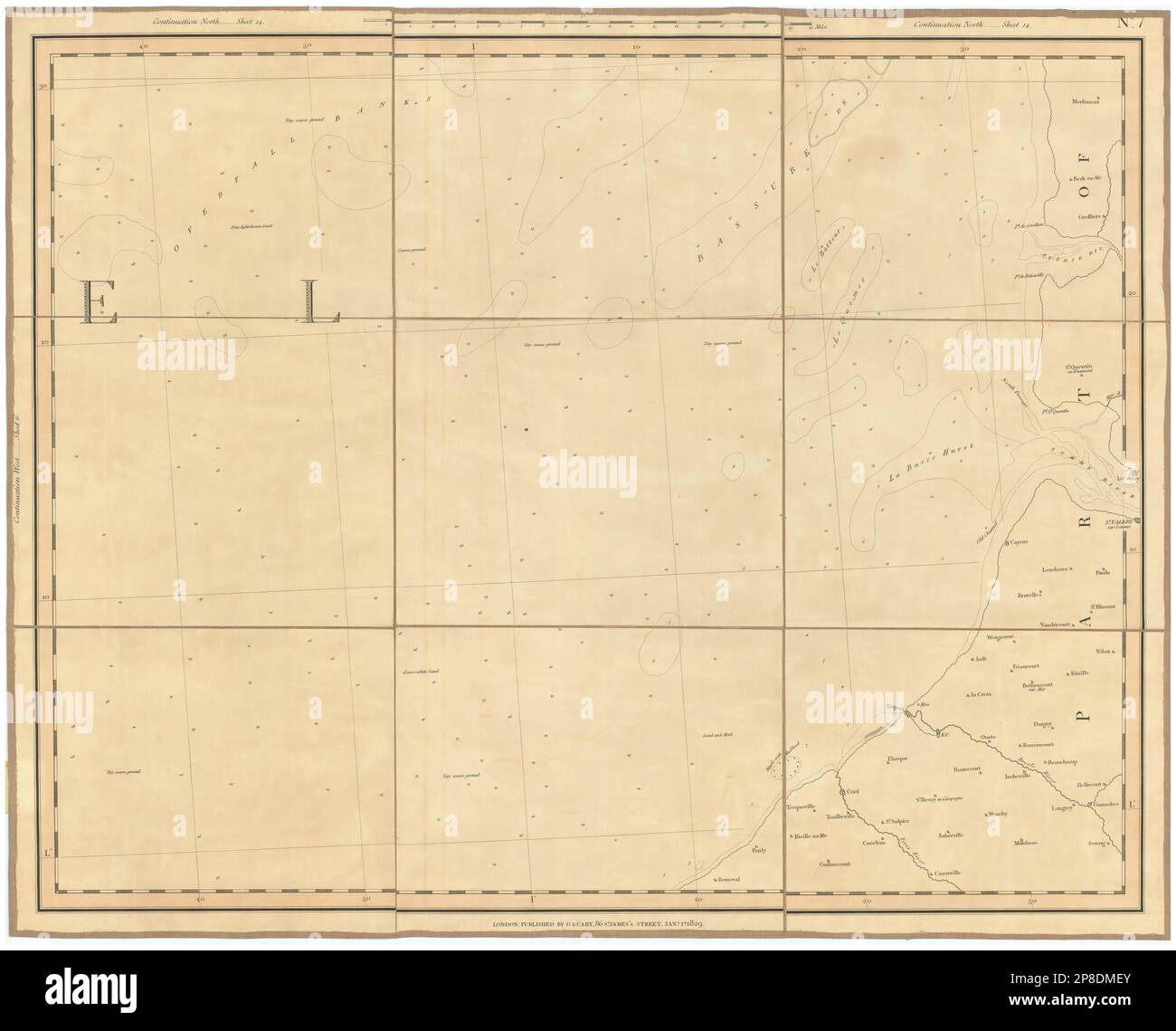 English channel map france Cut Out Stock Images & Pictures - Alamy