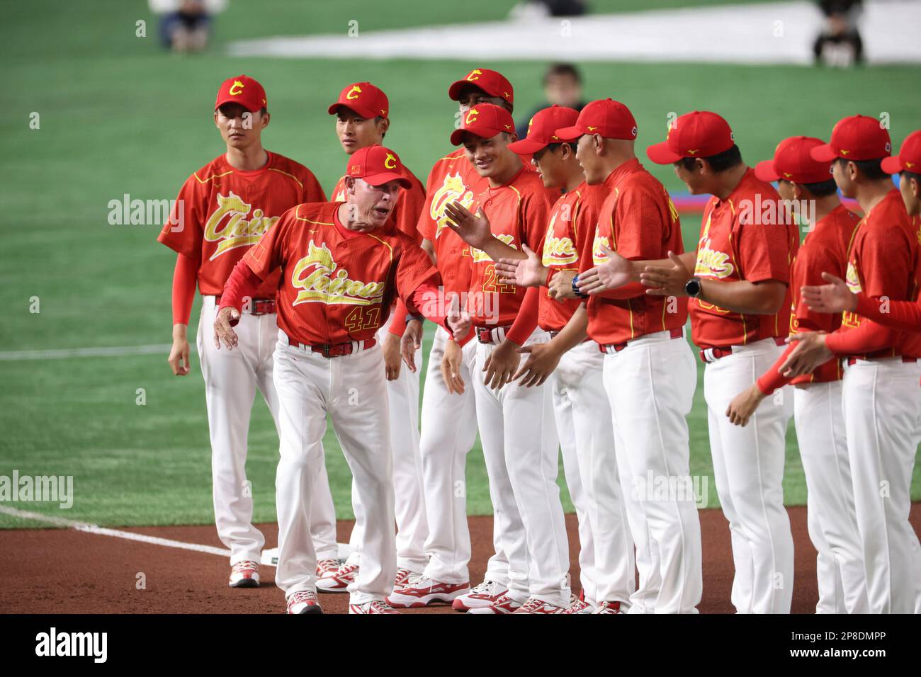 Members of China and Dean Leory Treanor, manager of Chinese national