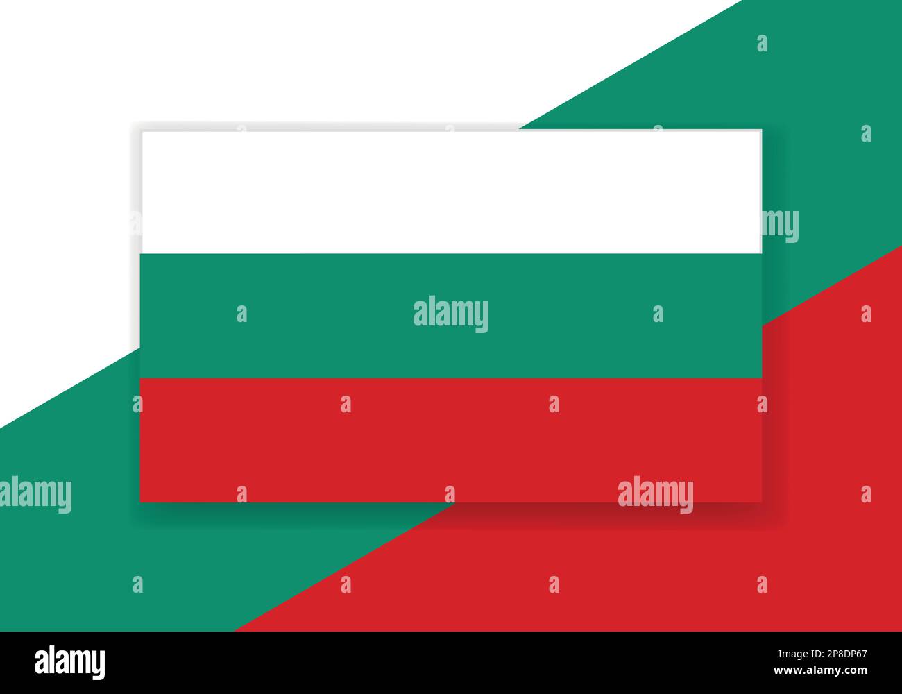 Vector Bulgaria Flag. Country flag design. Flat vector flag Stock