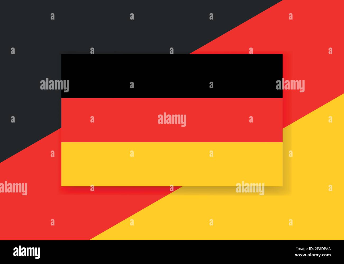 Vector Germany Flag Country Flag Design Flat Vector Flag Stock Vector 