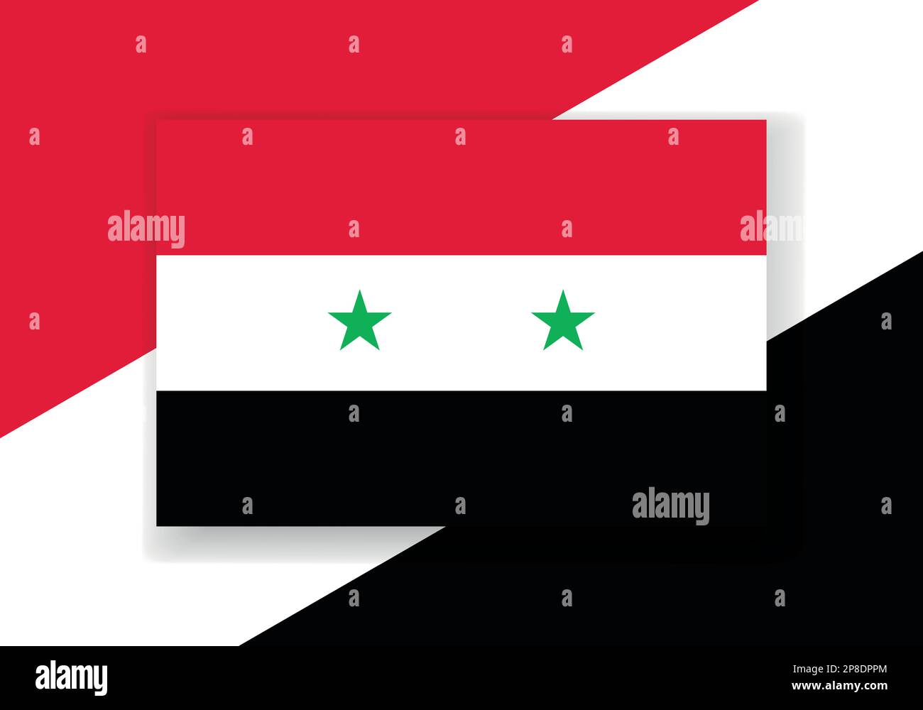 Vector Syria Flag. Country flag design. Flat vector flag Stock Vector