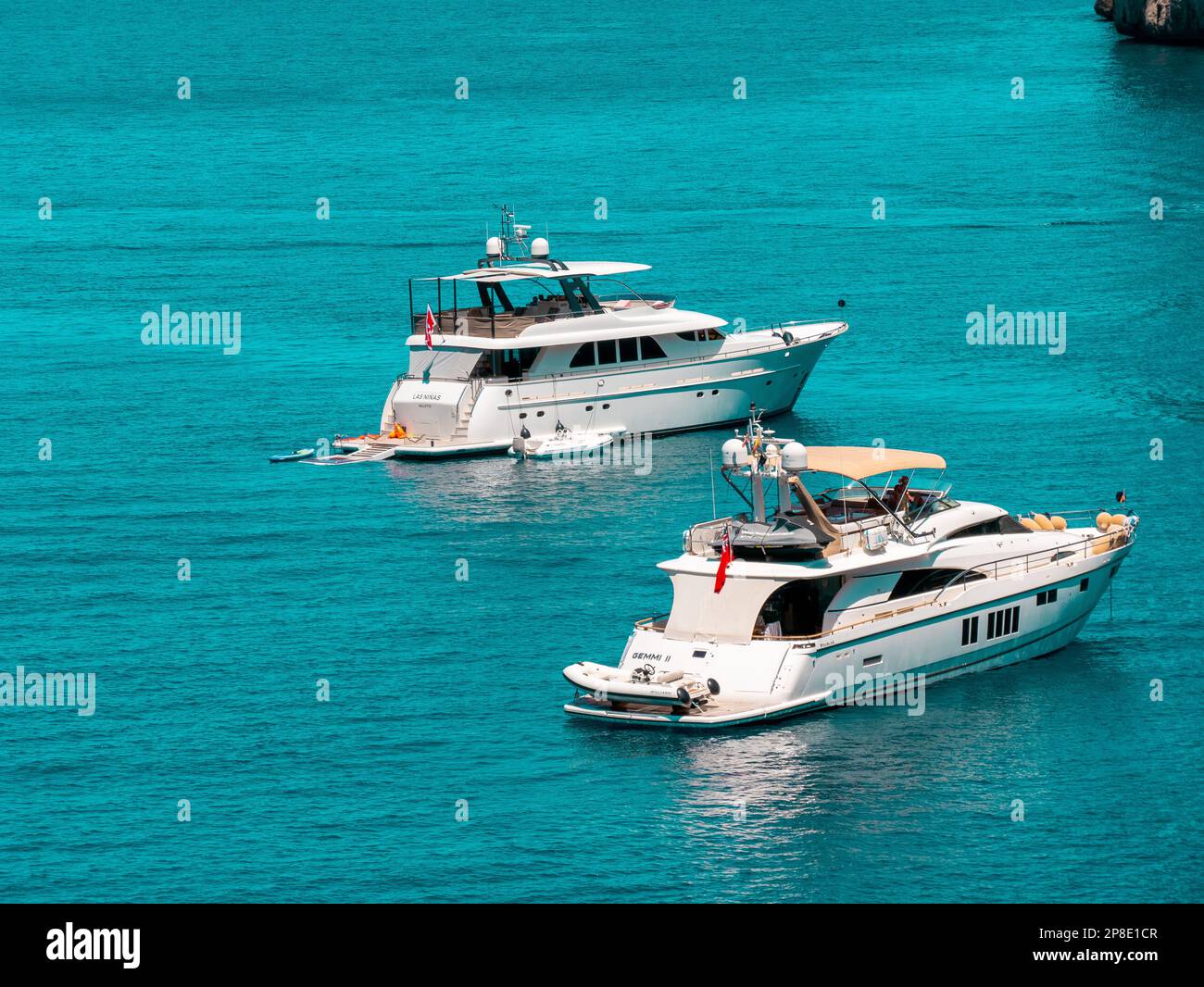Landscape two empty boats hi-res stock photography and images - Alamy