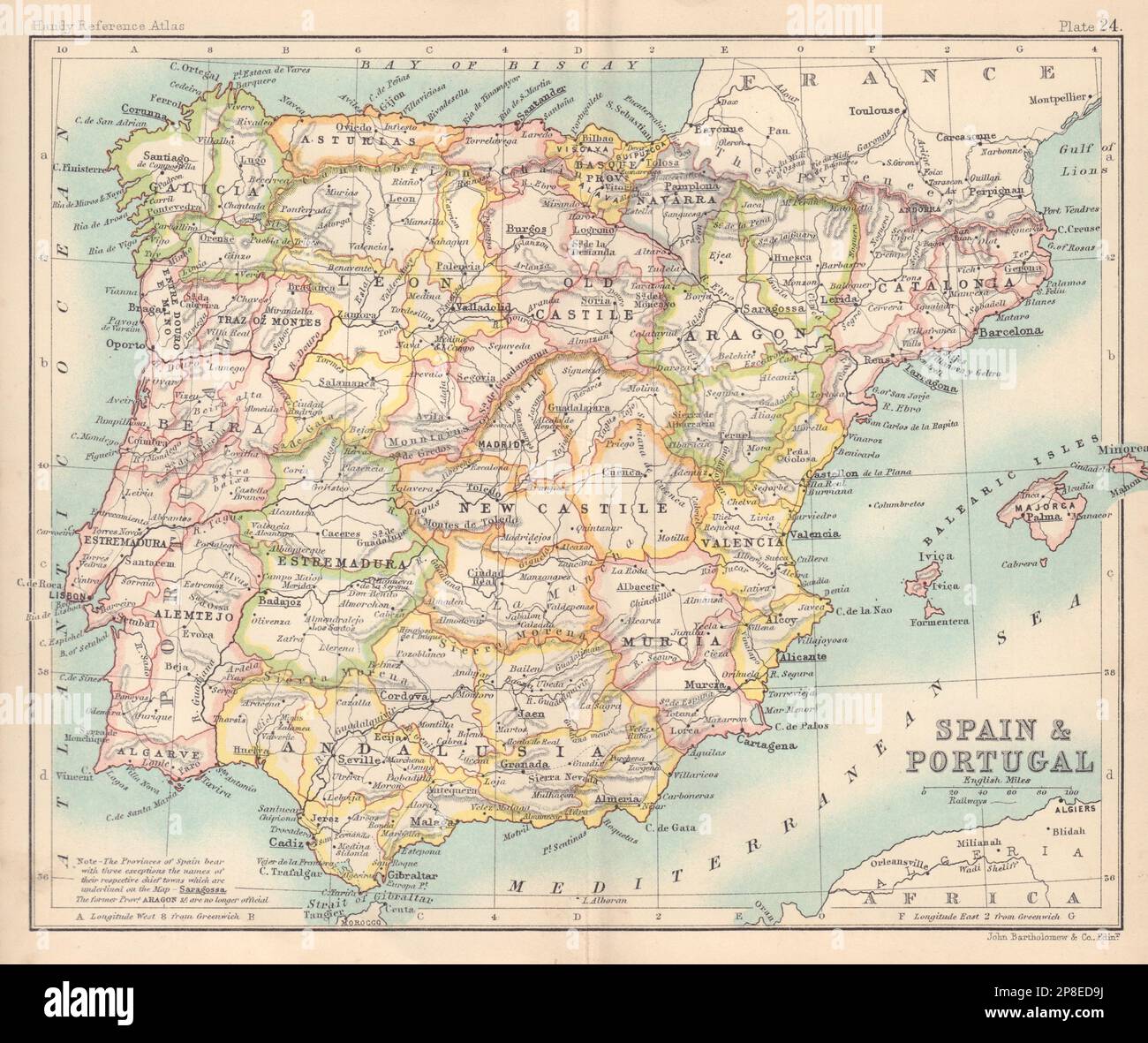 Map of the Provinces of Portugal - Províncias de Portugal