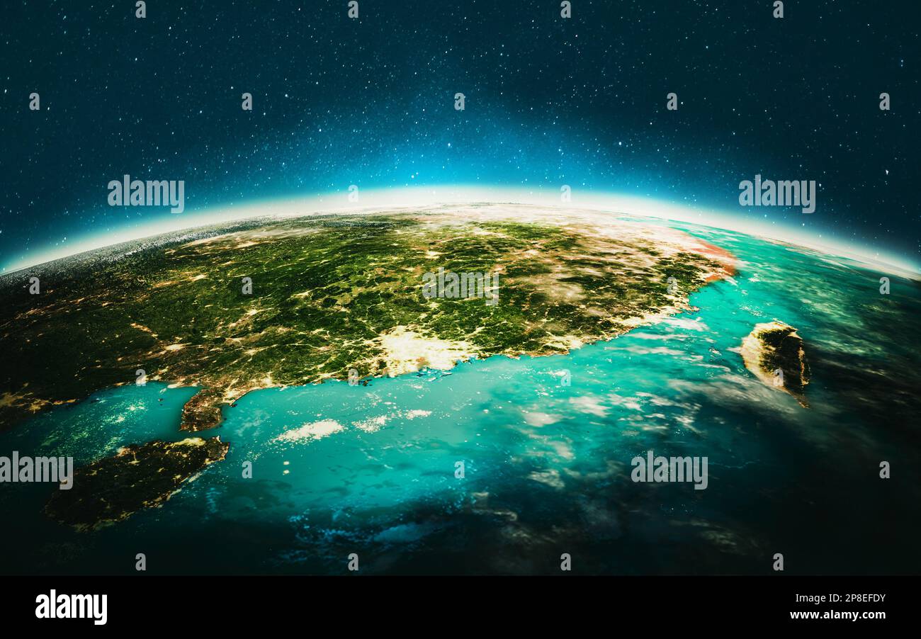 Planet Earth - China. Elements of this image furnished by NASA Stock Photo