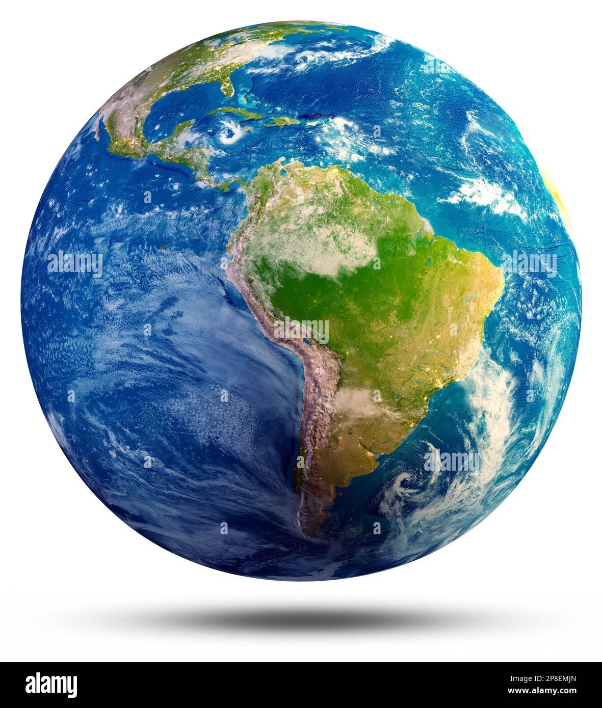 South America Planet Earth. Elements of this image furnished by NASA Stock Photo