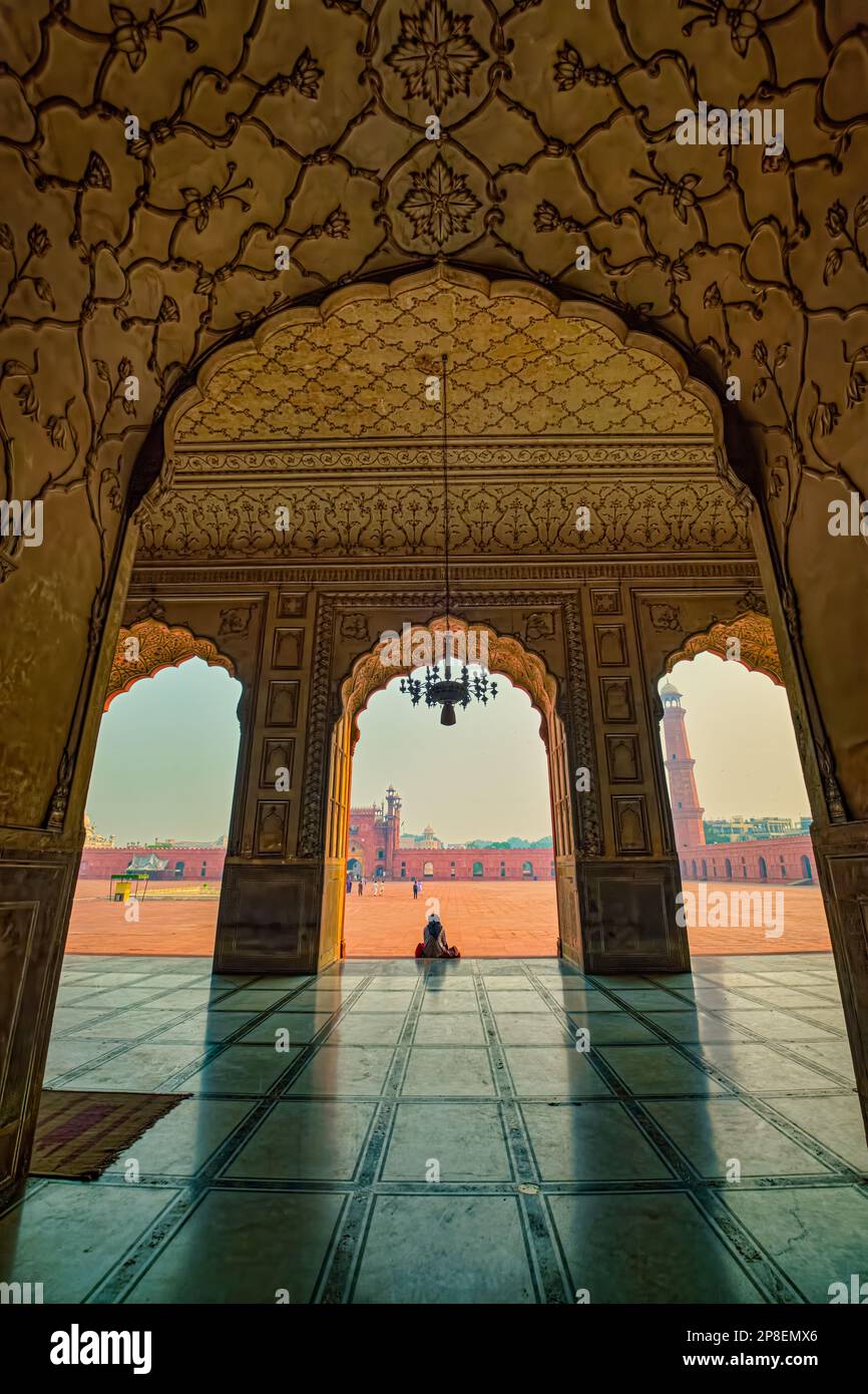 The prayer room has a central area with five arched niche sides that is ...