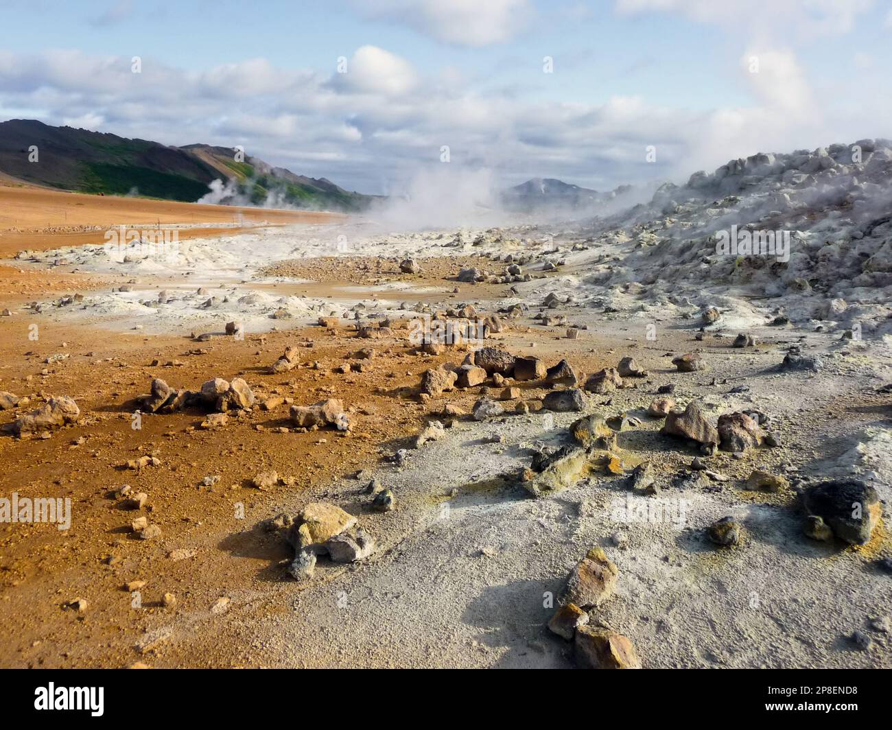 Barren rocky landscape in summer, Iceland Stock Photo