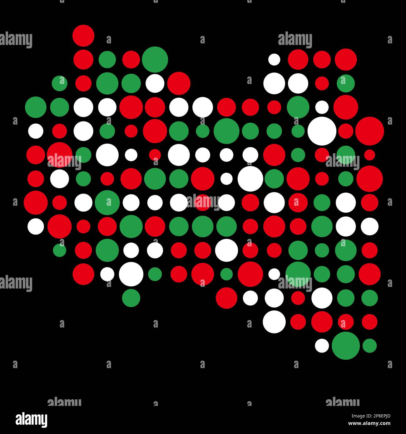 Libya Map Silhouette Pixelated generative pattern illustration Stock ...