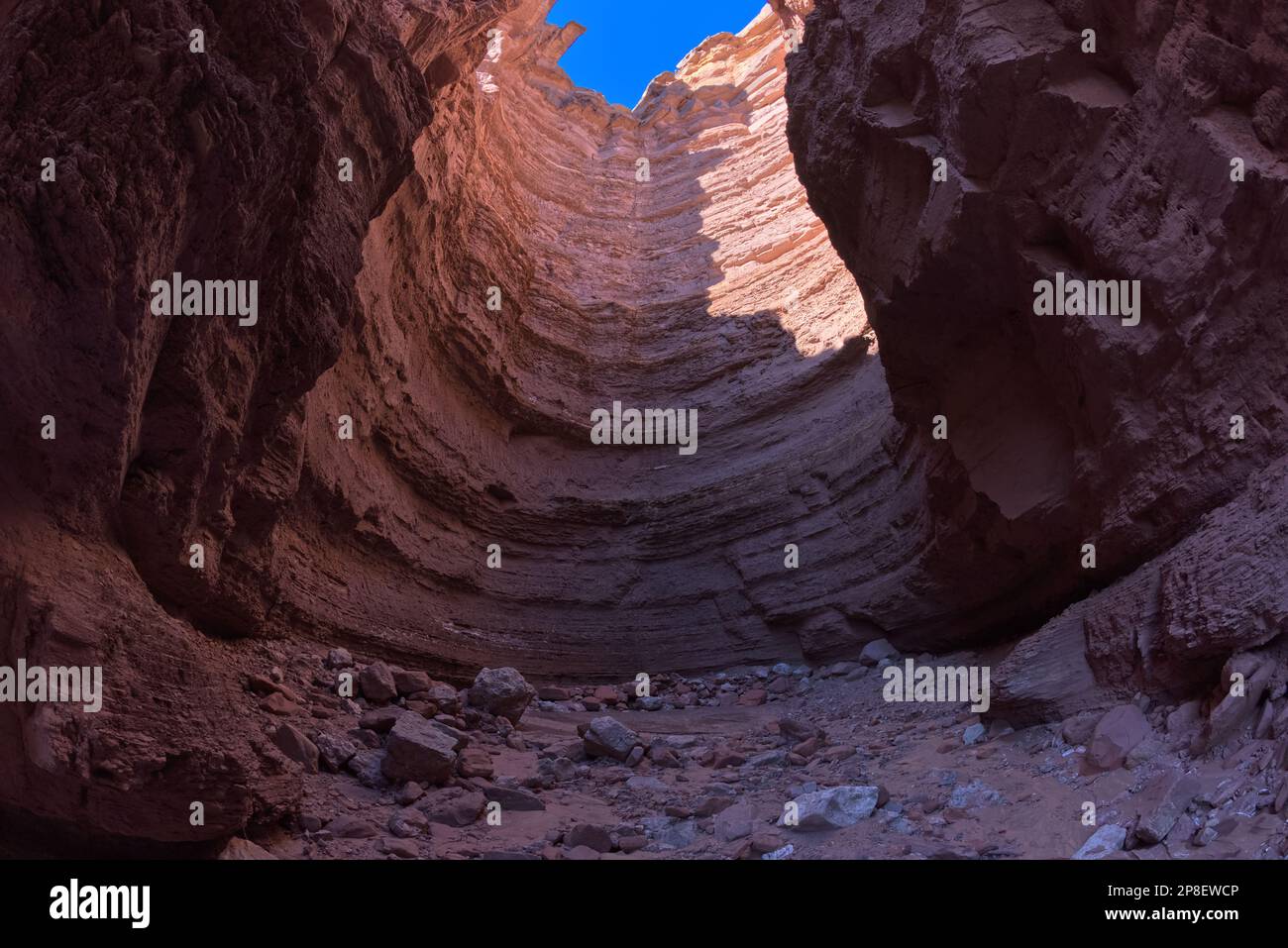 Pit beneath Johnson Falls at Marble Canyon, Glen Canyon National Recreation Area, Arizona, USA Stock Photo