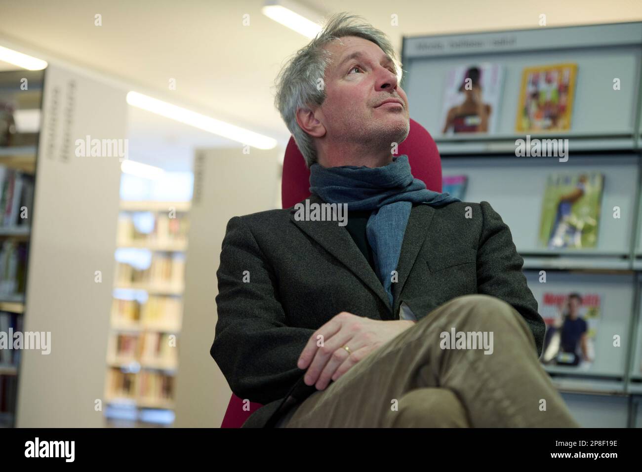 French writer Éric Vuillard poses during the presentation of his novel
