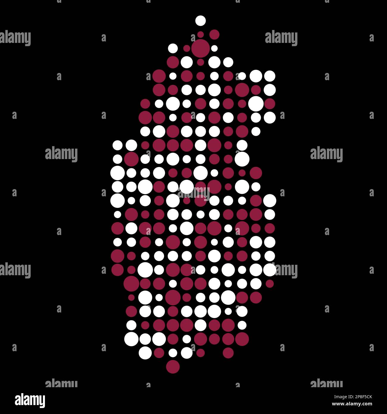 Qatar Map Silhouette Pixelated generative pattern illustration Stock ...