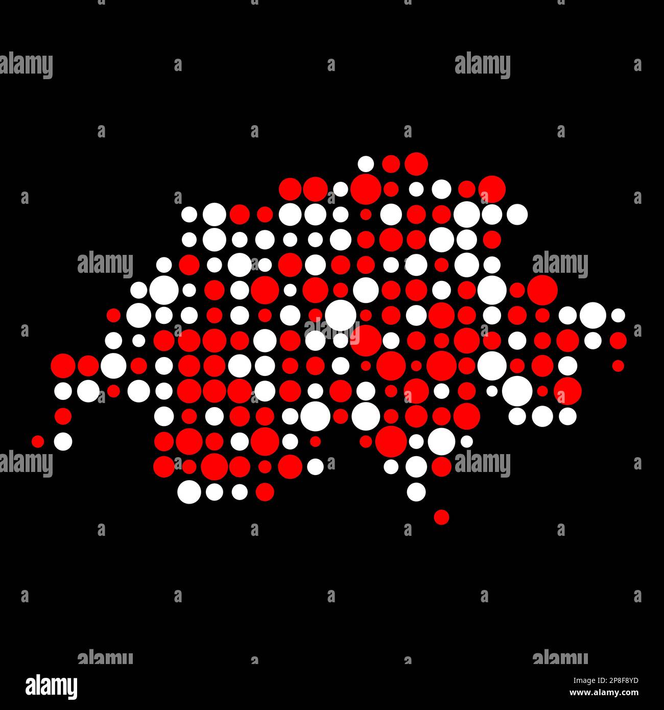 Switzerland Map Silhouette Pixelated generative pattern illustration Stock Vector