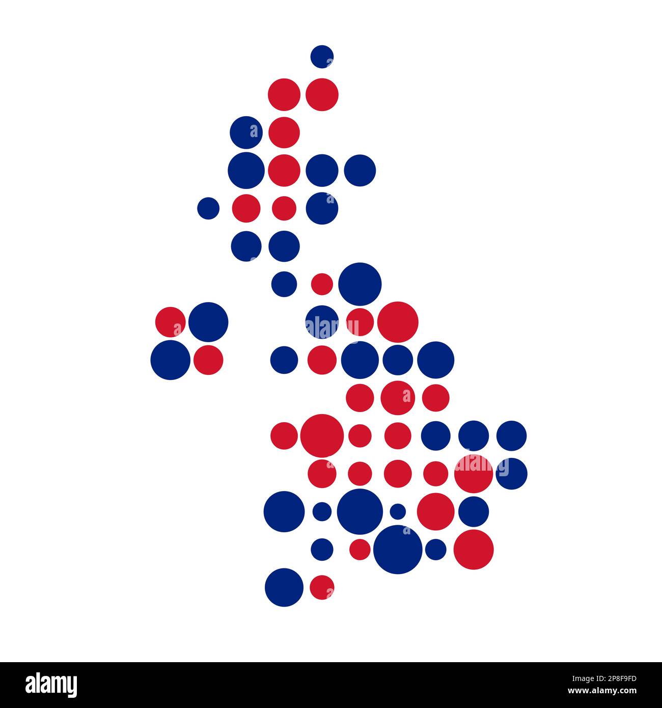 United kingdom Map Silhouette Pixelated generative pattern illustration Stock Vector