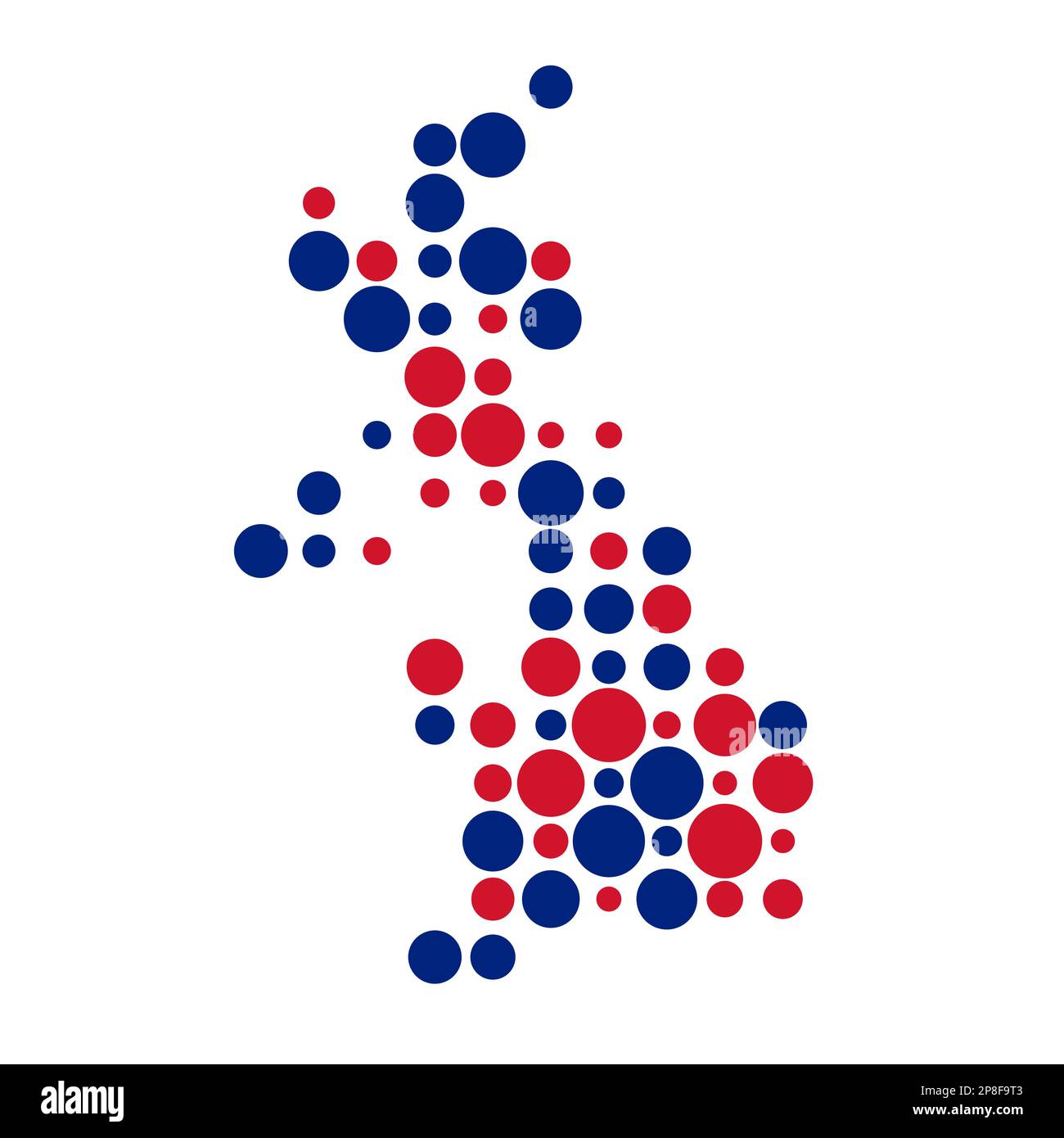 United kingdom Map Silhouette Pixelated generative pattern illustration Stock Vector