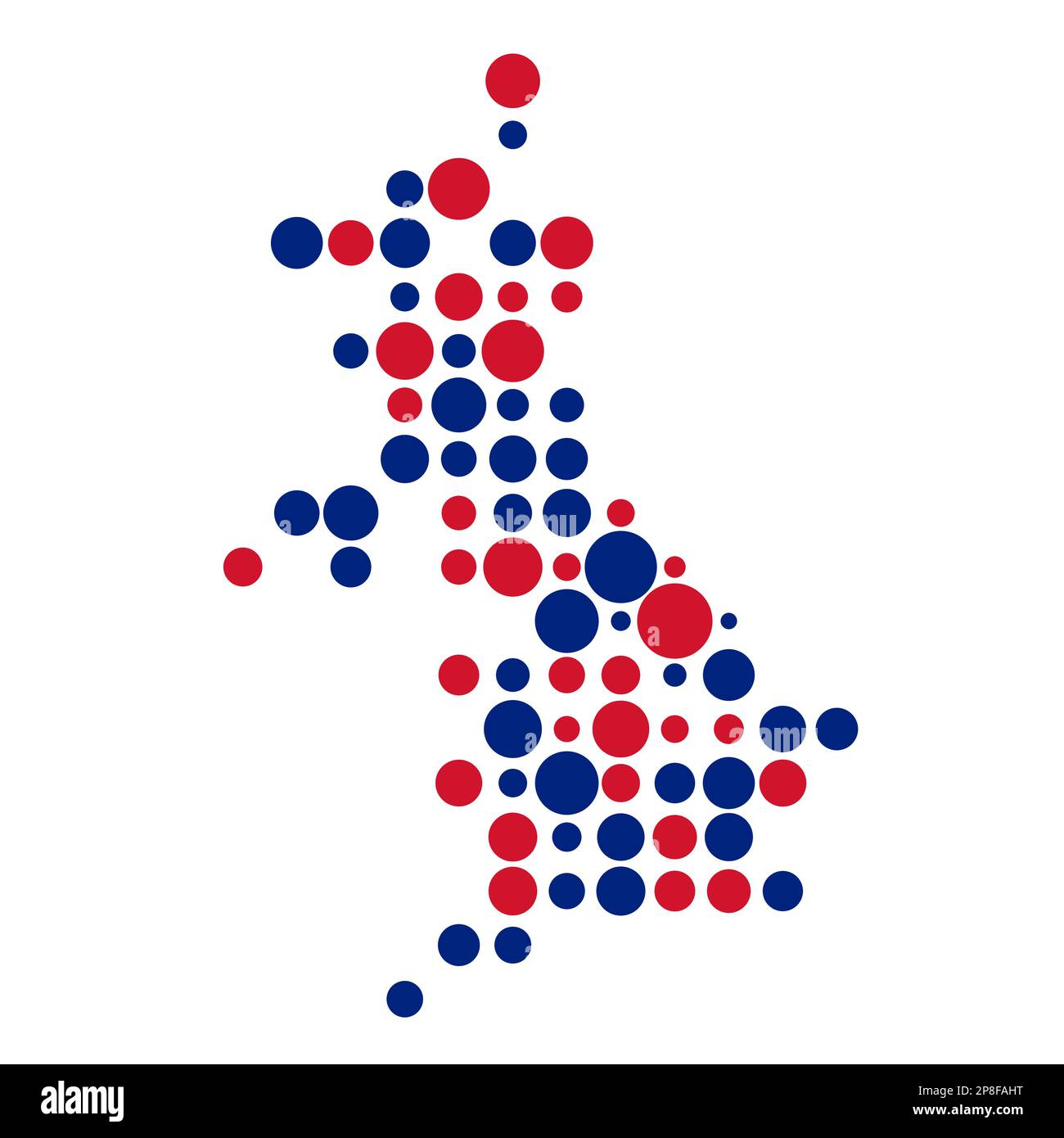 United kingdom Map Silhouette Pixelated generative pattern illustration Stock Vector