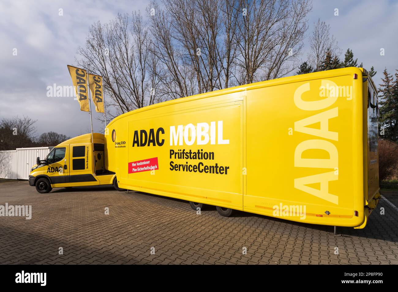 Germany , Boblitz , 05.03.2023 , A mobile test station of the ADAC Stock Photo