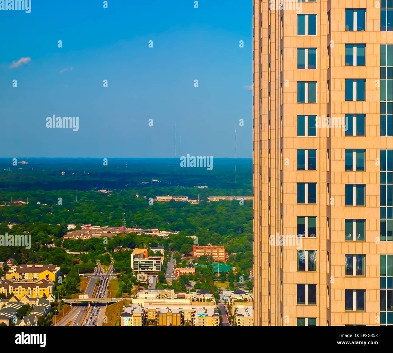 Atlanta landscape and a part of the RitzCarlton hotel located in 181