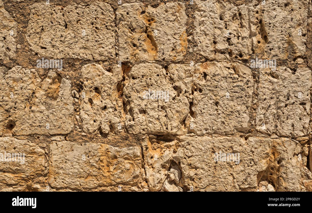 Natural Stone Wall Textured Background Stock Photo