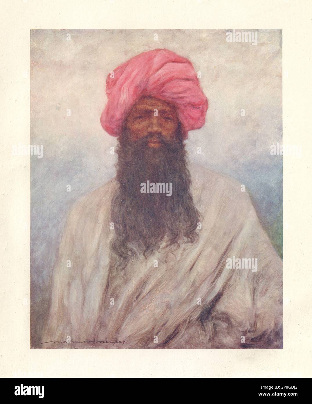 A Typical Belooch, British India. Baloch, Pakistan. Mortimer Menpes 1905 print Stock Photo